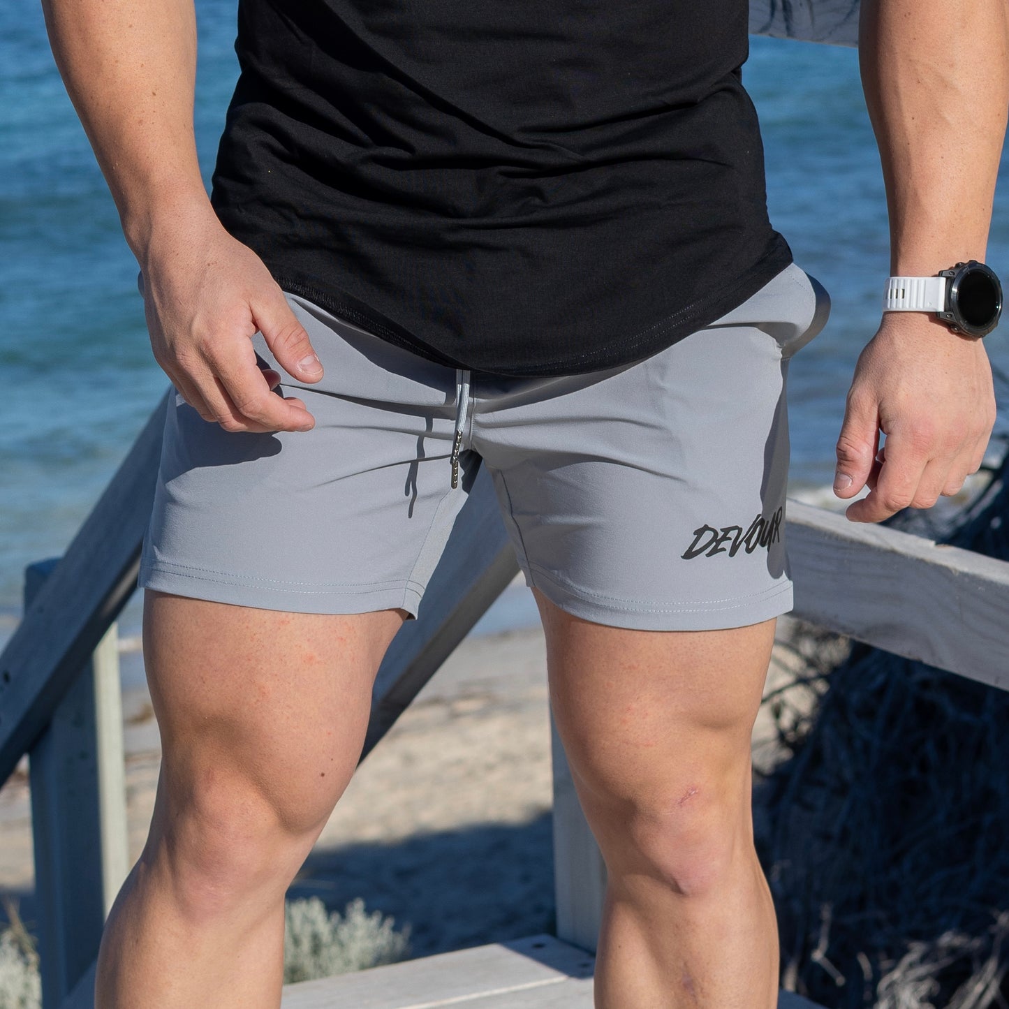 Devour Squat Shorts Grey