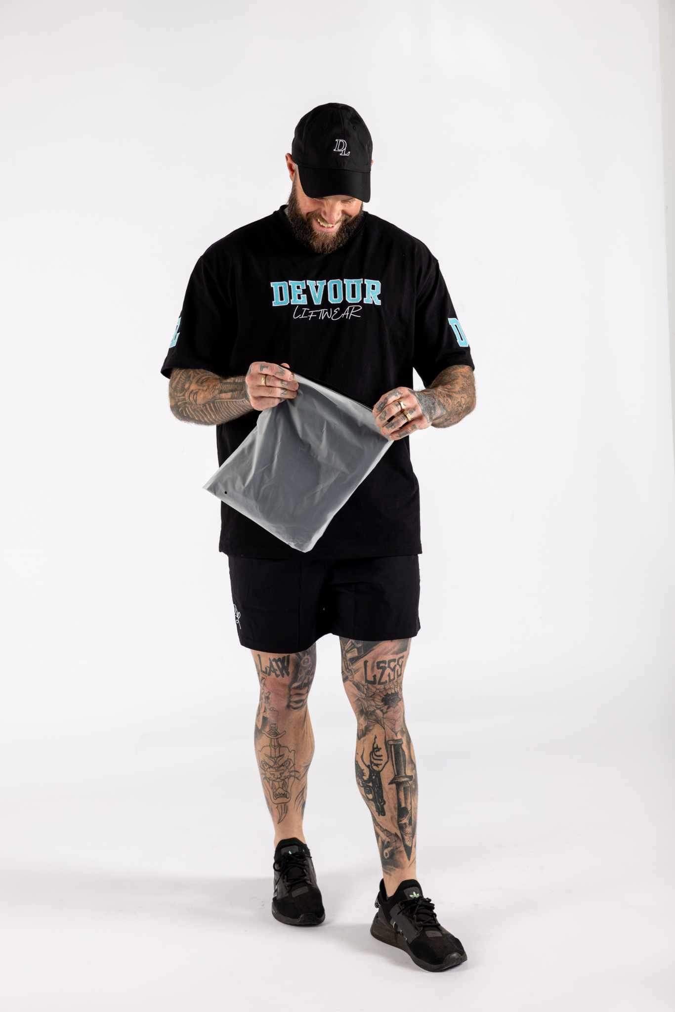 Devour Oversized Signature T Blue